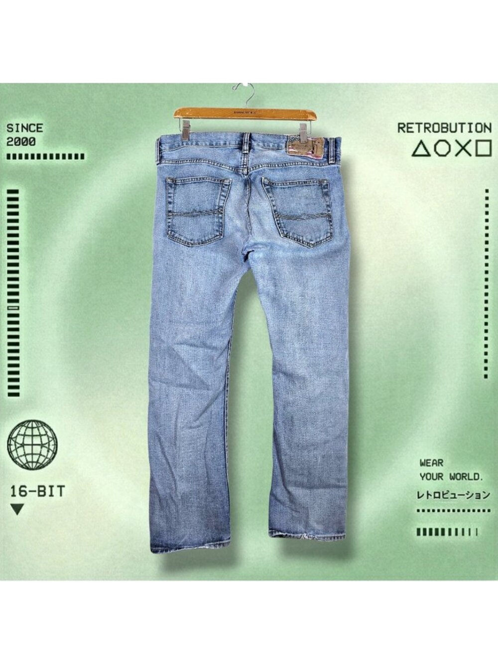 Denim & Supply Ralph Lauren Straight Light Wash Denim Blue Jeans Size 34